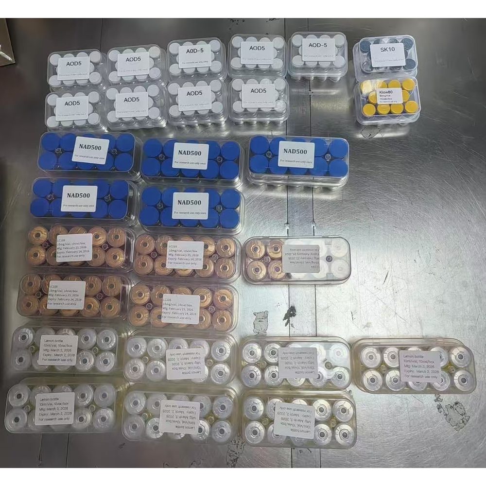 Trays of vials